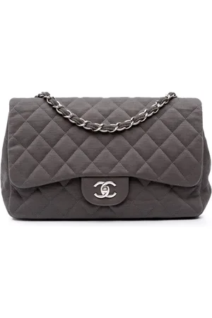 CHANEL Bolso de hombro Classic Jersey Single Flap grande 2009-2010