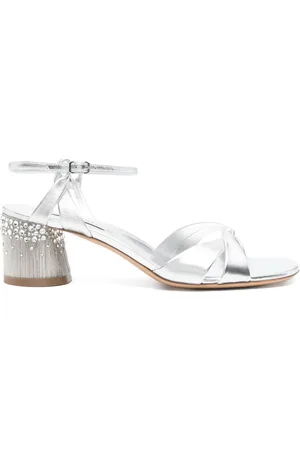 Casadei Sandalias con detalles de cristal y tacón de 55mm