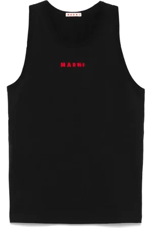 Marni Logo-embroidered tank top