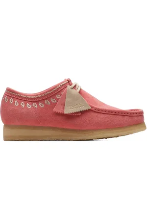 Clarks Wallabee "Pink Embroidery" boots