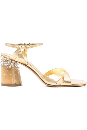Casadei Sandalias con detalles de cristal y tacón de 80mm