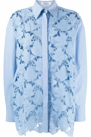 VALENTINO GARAVANI Camisa de encaje con manga larga