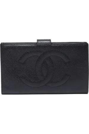 CHANEL 1994-1999 CC caviar-leather wallet