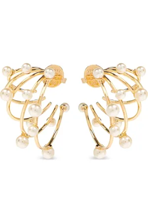 Tory Burch Aretes con detalle de perlas artificiales