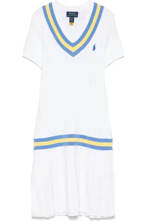 Ralph Lauren Vestido estilo suéter con rayas estampadas