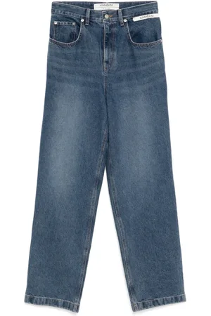 KIMHEKIM Jeans anchos con efecto lavado