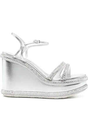 Casadei Sandalias con detalles de cristal y tacón de 110mm