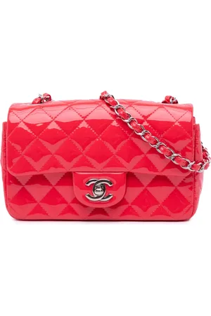 CHANEL Bolsa crossbody Single Flap clásica mini de charol 2015-2016