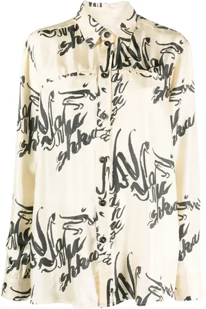 Nanushka Camisa con caligrafía estampada