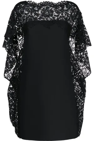 VALENTINO GARAVANI Vestido estilo capa con detalle de encaje