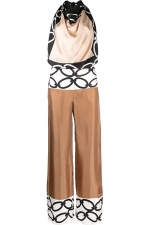 VALENTINO GARAVANI Jumpsuit de seda Chain 1967 Foulard