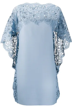 VALENTINO GARAVANI Vestido con capa de encaje