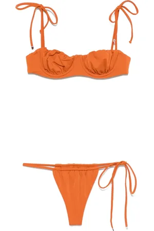 The Attico Bikini con detalle fruncido