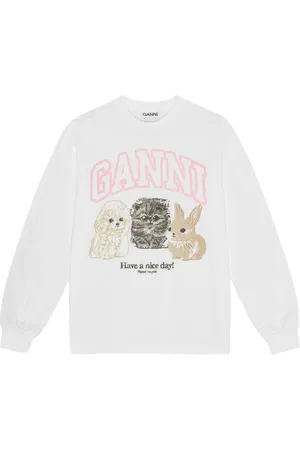 Ganni Sudadera con logo estampado