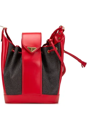 Saint Laurent 20th Century Coated Canvas bucket bag