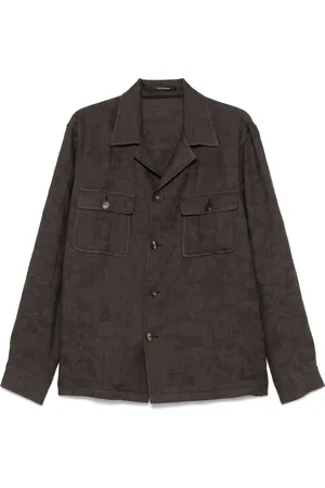 TAGLIATORE Camisa con cuello cubano