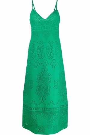 VALENTINO GARAVANI Vestido largo con detalles de encaje