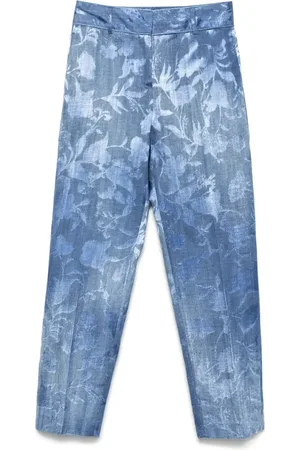 ERMANNO SCERVINO Pantalones con motivo floral en jacquard