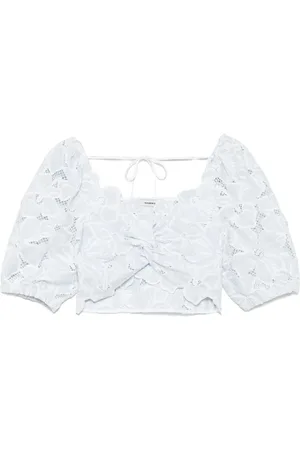 Sandro Top corto con encaje floral