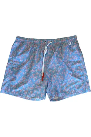 ISAIA Shorts de playa con motivo de rama