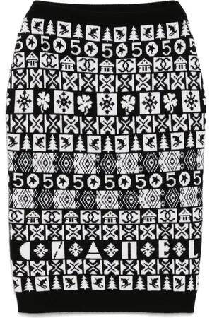 CHANEL Falda tejida 2019