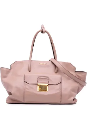 Miu Miu 2010-2024 Vitello Soft Front Pocket satchel