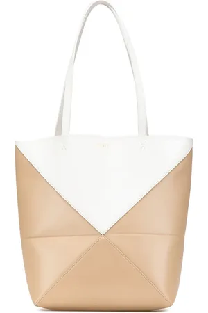 Loewe Bolso shopper Puzzle Fold mediano de piel de becerro brillante bicolor 2010-2024