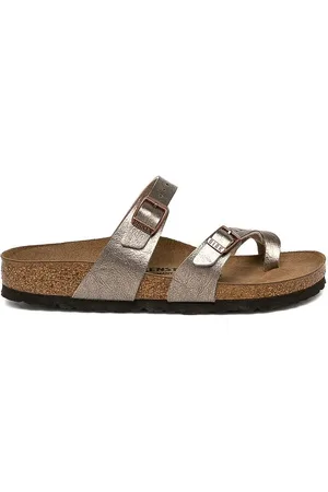 Birkenstock Sandalias Mayari metalizadas con doble hebilla