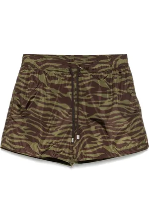 The Attico Shorts de playa con estampado de cebra