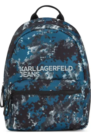 Karl Lagerfeld Mochila con estampado militar y logo