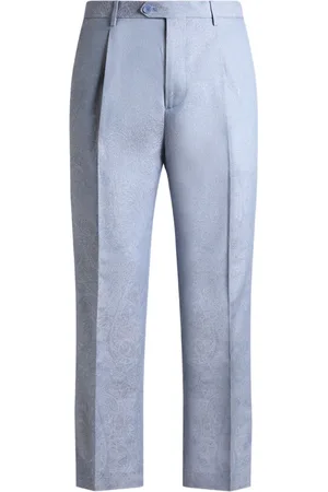 Etro Pantalones de algodón con motivo de cachemira en jacquard