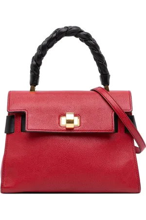 Miu Miu 2010-2024 Bicolor Goatskin Madras Click Top Handle Bag satchel