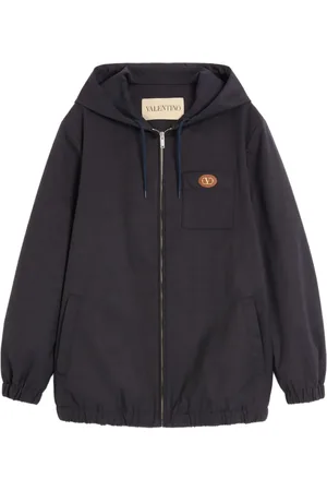 VALENTINO GARAVANI NYLON HOODED JACKET WITH VLOGO PATCH