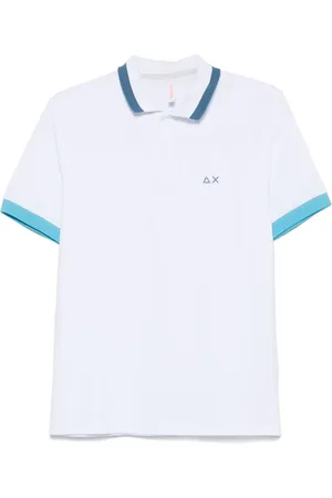 sun68 Playera tipo polo con rayas en contraste