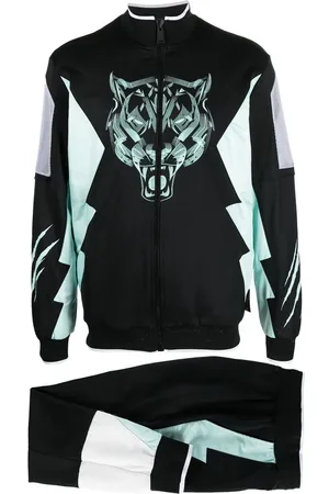 Philipp Plein Traje deportivo de dos piezas con motivo Tiger