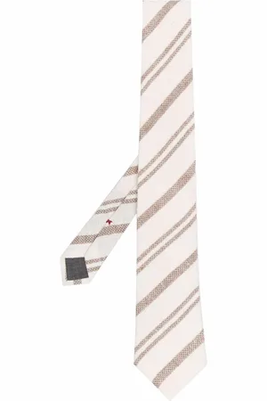 Brunello Cucinelli Corbata con motivo de rayas