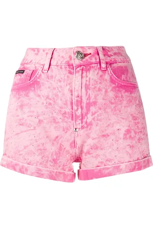 Philipp Plein Shorts de mezclilla con efecto de lavado ácido
