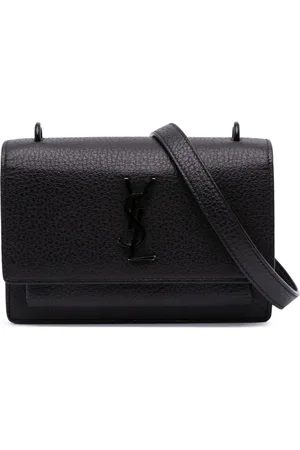 Saint Laurent Bandolera Monogram Sunset de piel de becerro granulada con correa de cadena 2017