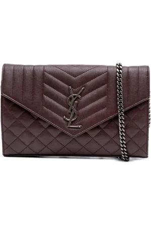 Saint Laurent Bolsa crossbody Wallet on Chain de piel de oveja con Triquilt Monogram 2016