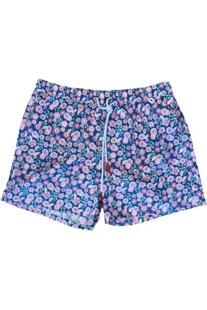ISAIA Shorts de playa con estampado floral