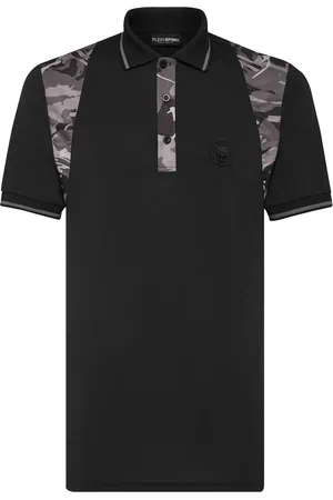 Philipp Plein Playera tipo polo con parche del logo