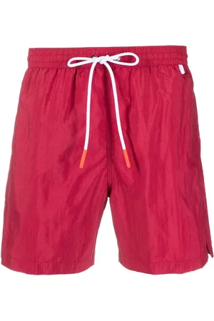 ISAIA Shorts de playa con cordones en la pretina