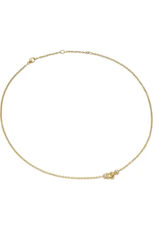 David Yurman 18K yellow gold Petite Buckle diamond necklace