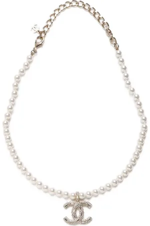 CHANEL 2024 CC faux-pearl necklace
