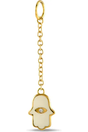 Aaron Basha Dije Hamsa en oro amarillo de 18kt con diamantes