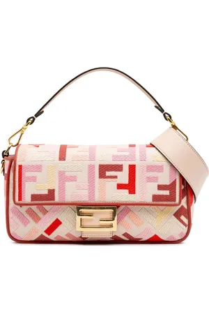 Fendi Bolso satchel Baguette de lona con monograma Zucca bordado 2010-2025