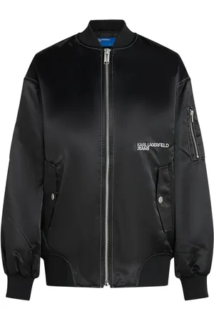 Karl Lagerfeld Chamarra bomber con efecto satinado