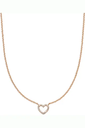 VEYNOU Collar Heart en oro rosa de 14kt con diamantes
