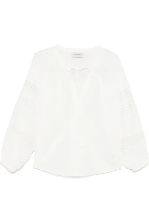 Ermanno Firenze Blusa con diseño bordado