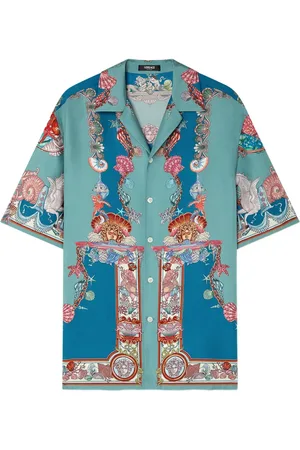 VERSACE Camisa de seda Coral Theater